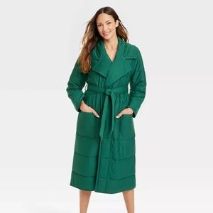Stars Above IRISH GREEN Women’s Quilted Robe Jacket Sold Out Target M/L